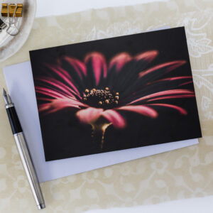 floral blank greeting card