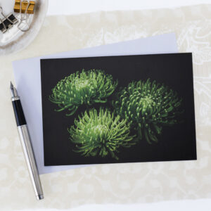green chrysanthemum mothers day card